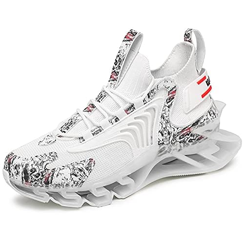 GJUYC Sneakers Shoes for Men Running Shoe Mens Trail Fashion Sport Man Athletic Men's Basketball Walking Casual Hiking Male White Size 10.5 Runner Breathable