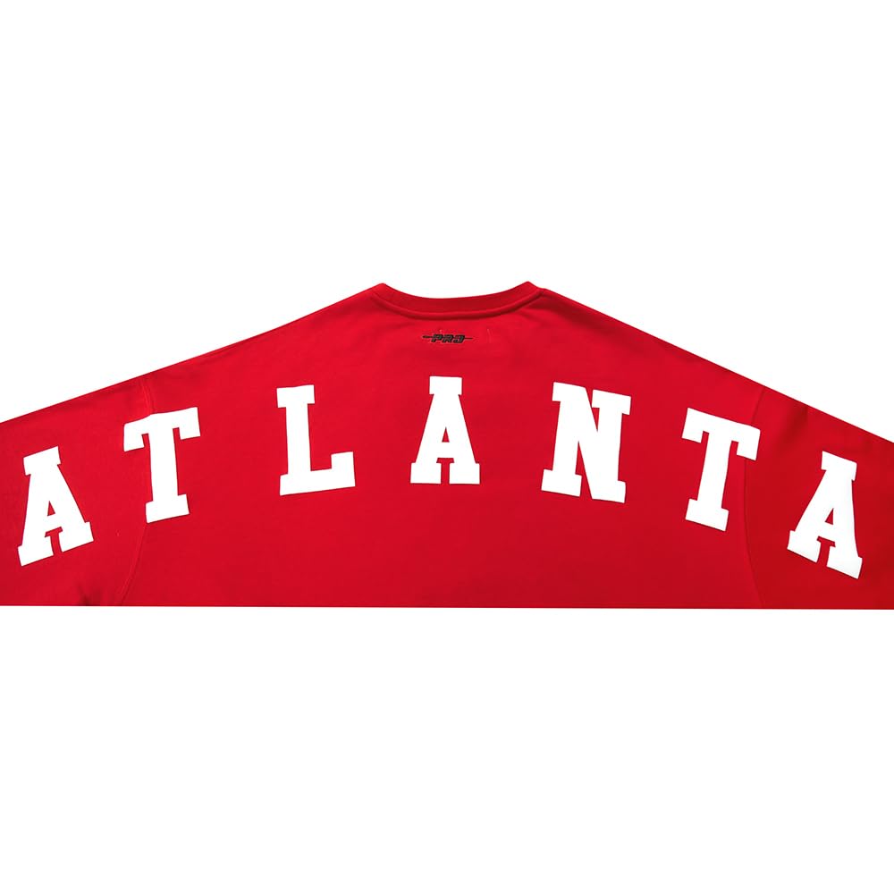 Pro Standard Womens NBA Atlanta Hawks Wingspan Crewneck Sweatshirt Red Xs