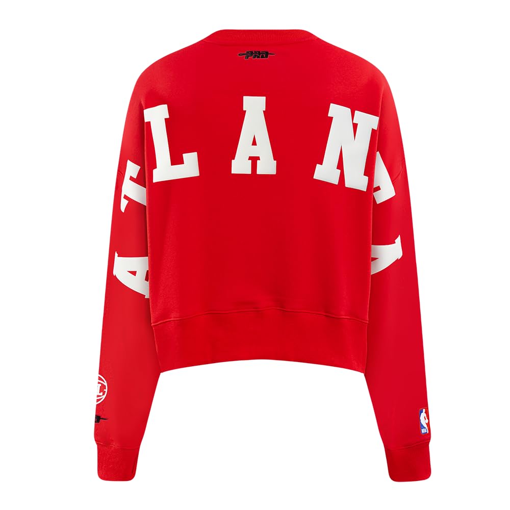 Pro Standard Womens NBA Atlanta Hawks Wingspan Crewneck Sweatshirt Red Xs