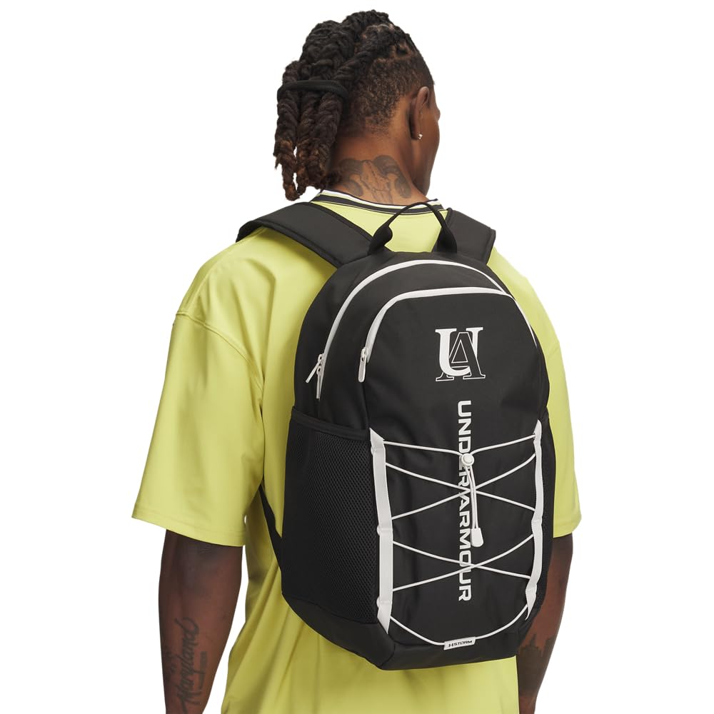 Under Armour Unisex Hustle Sport 6.0 Backpack, (006) Black/Black/Summit White, One Size Fits Most