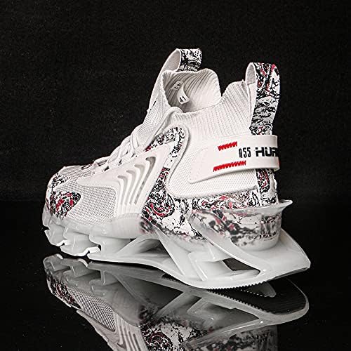 GJUYC Sneakers Shoes for Men Running Shoe Mens Trail Fashion Sport Man Athletic Men's Basketball Walking Casual Hiking Male White Size 10.5 Runner Breathable