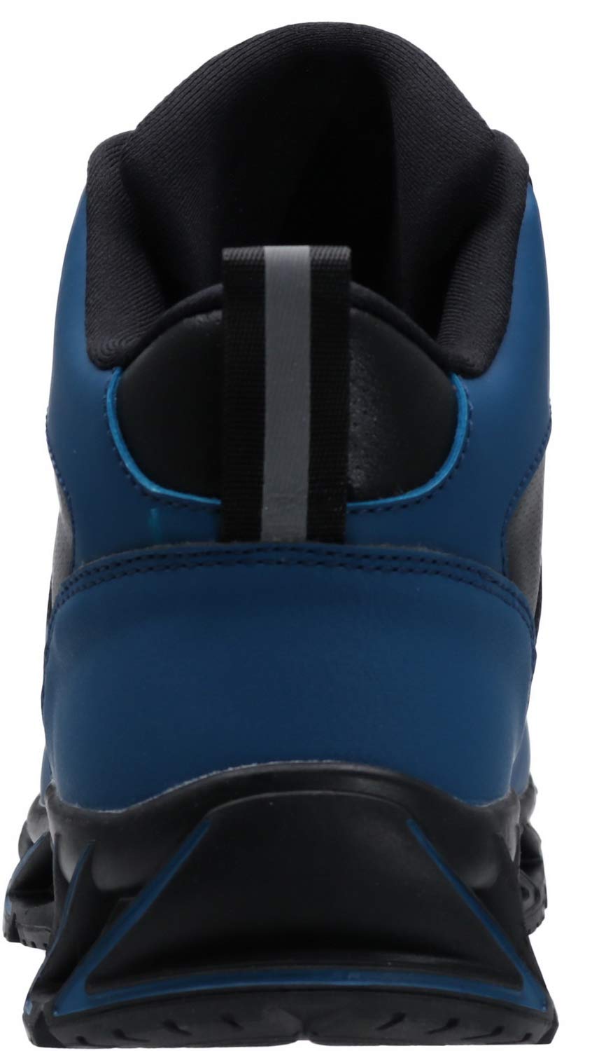 Joomra Mens Work Tennis Shoes Blue Leather Lace up High Top Leather Skate Cushion Sport Footwear Jogging Basketball Daily Fashion Sneakers Size 9.5
