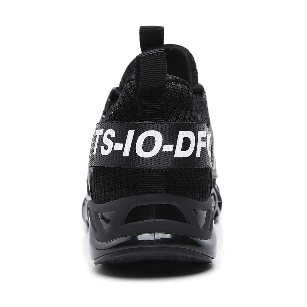 FRSHANIAH Sneakers for Men Slip On Casual Sport Running Shoes Athletic Tennis Walking Shoes Breathable Fashion Gym Runner Jogging Shoes Black Size 11