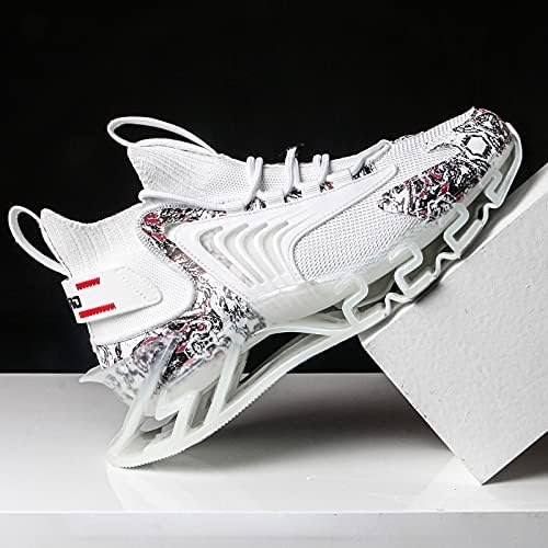 GJUYC Sneakers Shoes for Men Running Shoe Mens Trail Fashion Sport Man Athletic Men's Basketball Walking Casual Hiking Male White Size 10.5 Runner Breathable