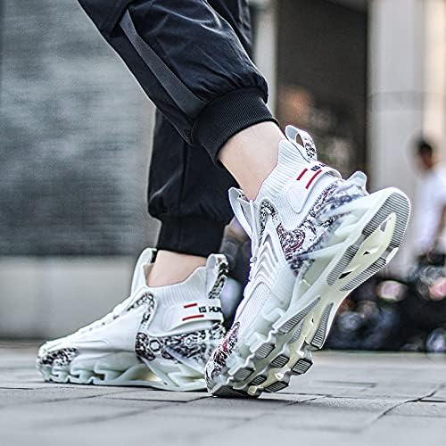 GJUYC Sneakers Shoes for Men Running Shoe Mens Trail Fashion Sport Man Athletic Men's Basketball Walking Casual Hiking Male White Size 10.5 Runner Breathable