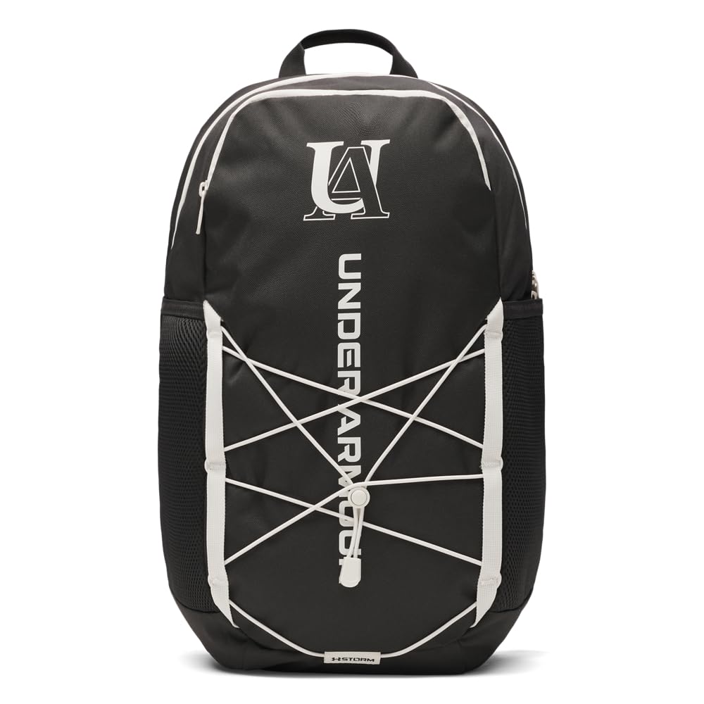 Under Armour Unisex Hustle Sport 6.0 Backpack, (006) Black/Black/Summit White, One Size Fits Most