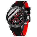 Men Watch, MINIFOCUS Chronograph Waterproof Sport Analog Quartz Watches Silicon Strap Fashion Wristwatch for Men