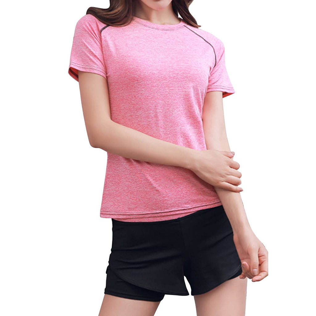 XPINYT Workout Sets for Women Clothes Tracksuit Sport Yoga Fitness Gym Tennis Exercise Workout Clothes Athletic Activewear Sets (Pink 03, M)