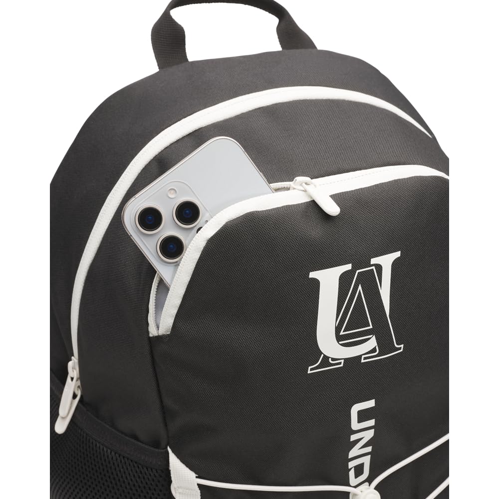 Under Armour Unisex Hustle Sport 6.0 Backpack, (006) Black/Black/Summit White, One Size Fits Most