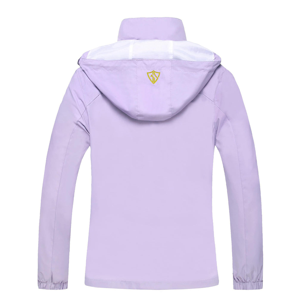 GIISAM Light Rain Jacket Women Purple Ladies Rainjackets Waterproof Windproof Woman Thin Raincoat for Teen Juniors