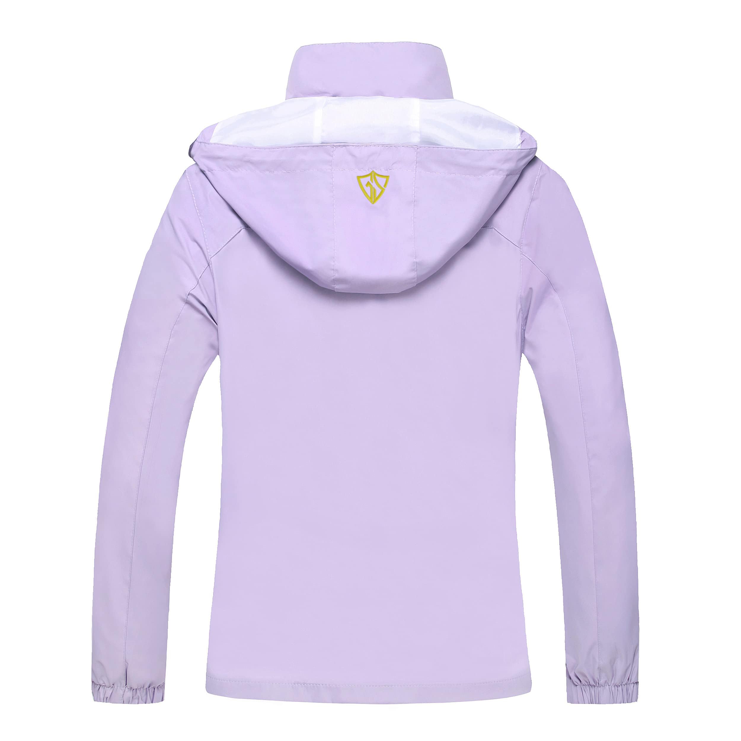 GIISAM Light Rain Jacket Women Purple Ladies Rainjackets Waterproof Windproof Woman Thin Raincoat for Teen Juniors