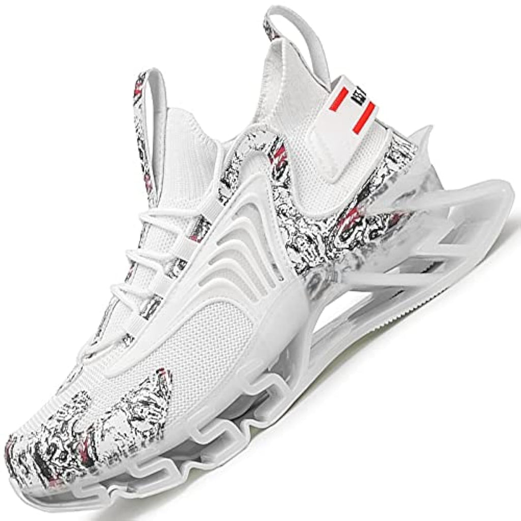GJUYC Sneakers Shoes for Men Running Shoe Mens Trail Fashion Sport Man Athletic Men's Basketball Walking Casual Hiking Male White Size 10.5 Runner Breathable