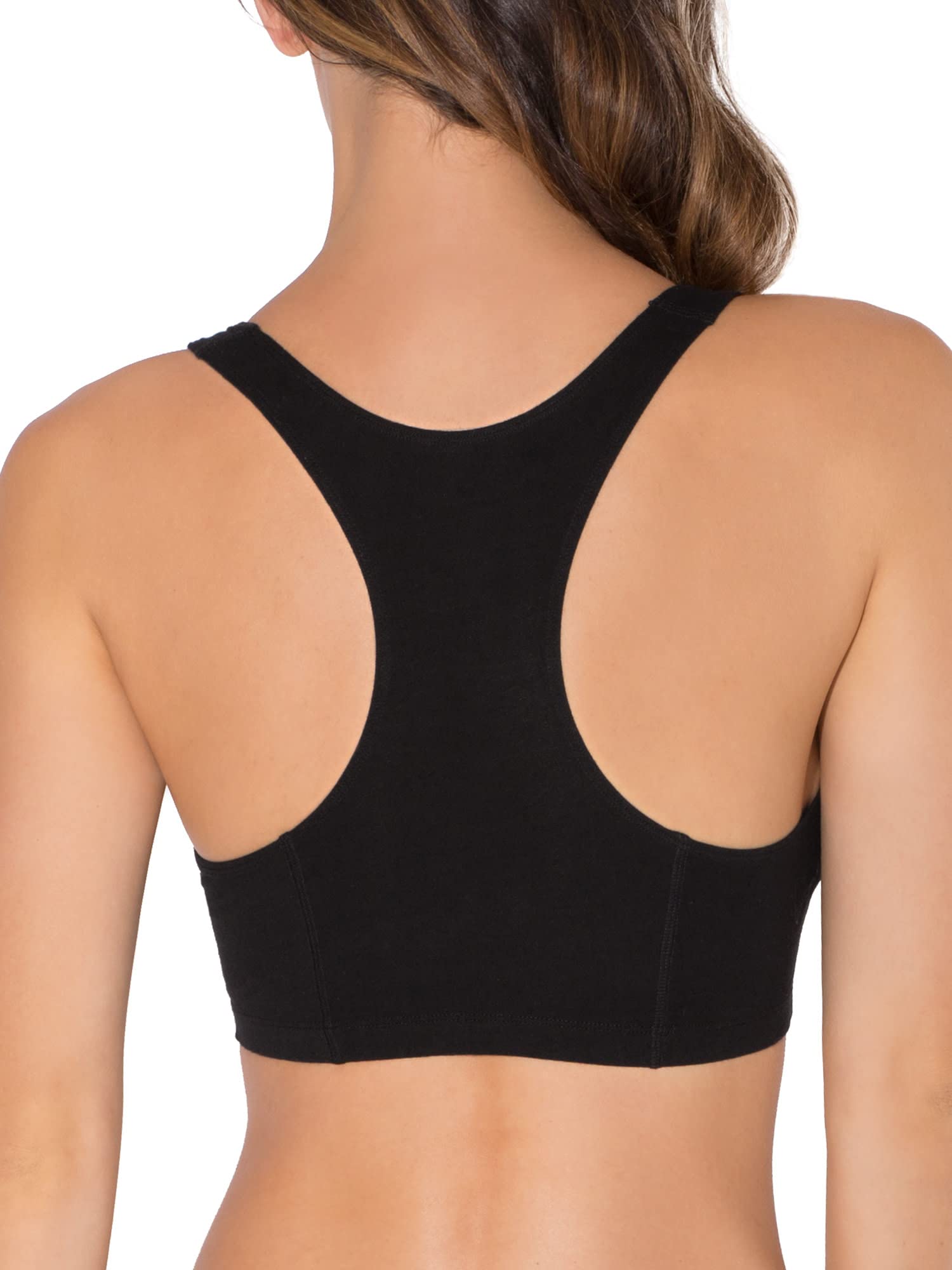 Fruit of the Loom Women's Built Up Tank Style Sports Bra, RED HOT W.BLK/Charcoal/Black, 46