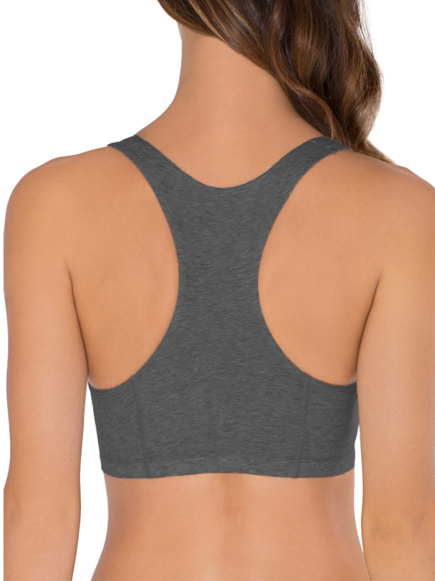 Fruit of the Loom Women's Built Up Tank Style Sports Bra, RED HOT W.BLK/Charcoal/Black, 46