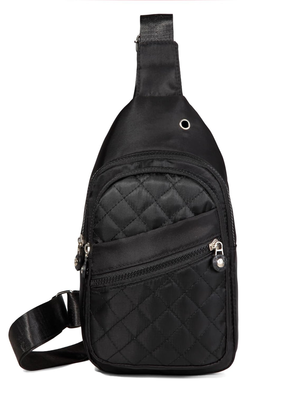 AOSTIHOT Crossbody Small Sling Backpack Sling Bag for Women, Chest Bag Daypack Crossbody for Travel Sport Running Hiking Dark Black