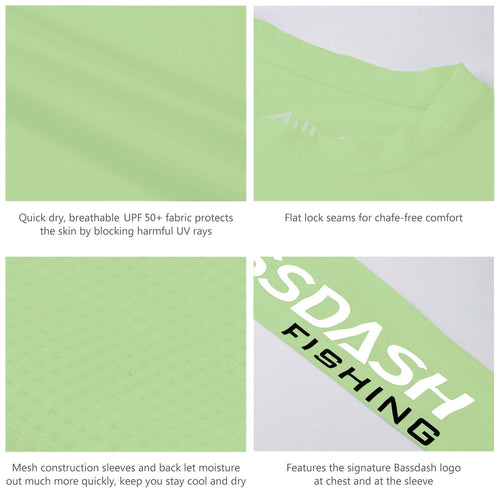 BASSDASH Fishing T Shirts for Men UV Sun Protection UPF 50+ Long Sleeve Tee T-Shirt