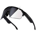 CHAMELO Music Shield Smart Audio Sunglasses – Matte Black Frame, Smoke Lenses | Open-Ear Bluetooth Glasses for Men & Women with Electronic Tint Control, Sweat Proof, Sports Eyewear, 100% UV Protection