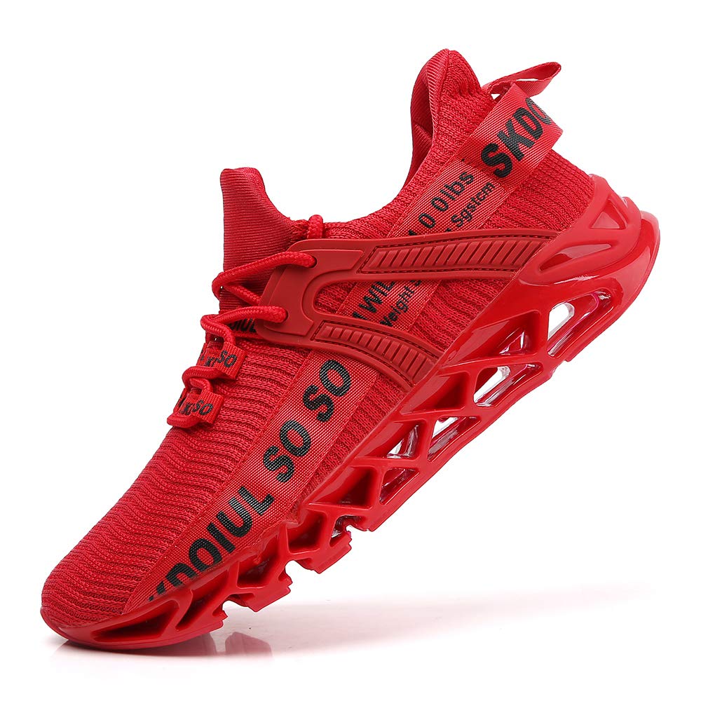 Sneakers for Men Sport Running Shoes Athletic Tennis Walking Shoes Fashion Jogging Sneaker red Size 9.5