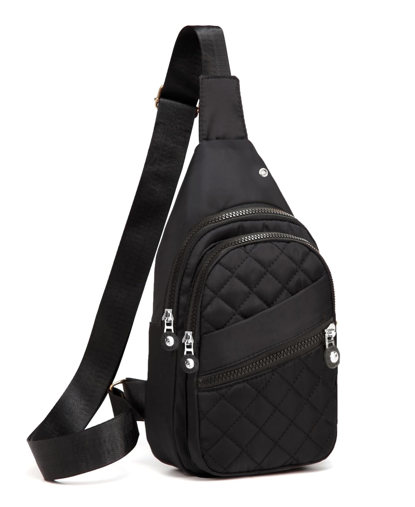 AOSTIHOT Crossbody Small Sling Backpack Sling Bag for Women, Chest Bag Daypack Crossbody for Travel Sport Running Hiking Dark Black