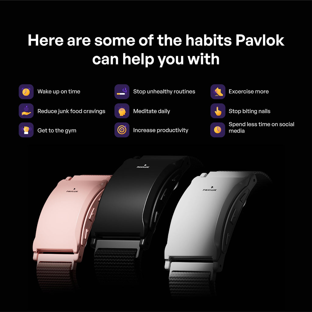 Pavlok 3 - Silent Alarm & Wearable Mindfulness Coach for Good Habits - Elevate Mindfulness, Create Good Habits - Track Steps, Activity, and Sleep Patterns