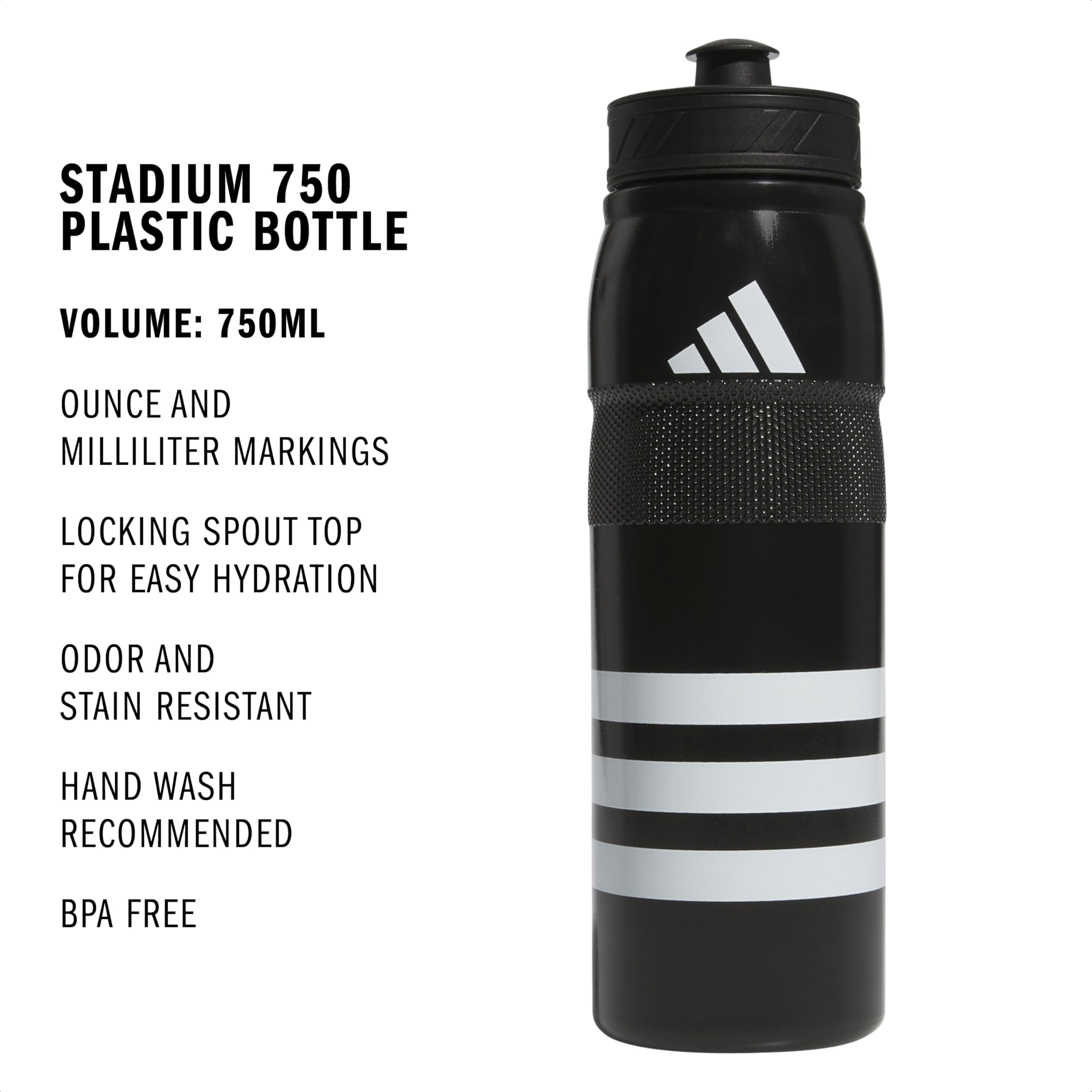 adidas Stadium Squeeze Water Bottle 26 oz (750 mL) Sport Cap