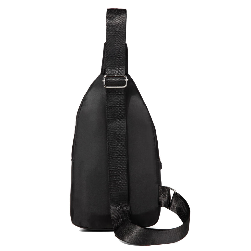 AOSTIHOT Crossbody Small Sling Backpack Sling Bag for Women, Chest Bag Daypack Crossbody for Travel Sport Running Hiking Dark Black