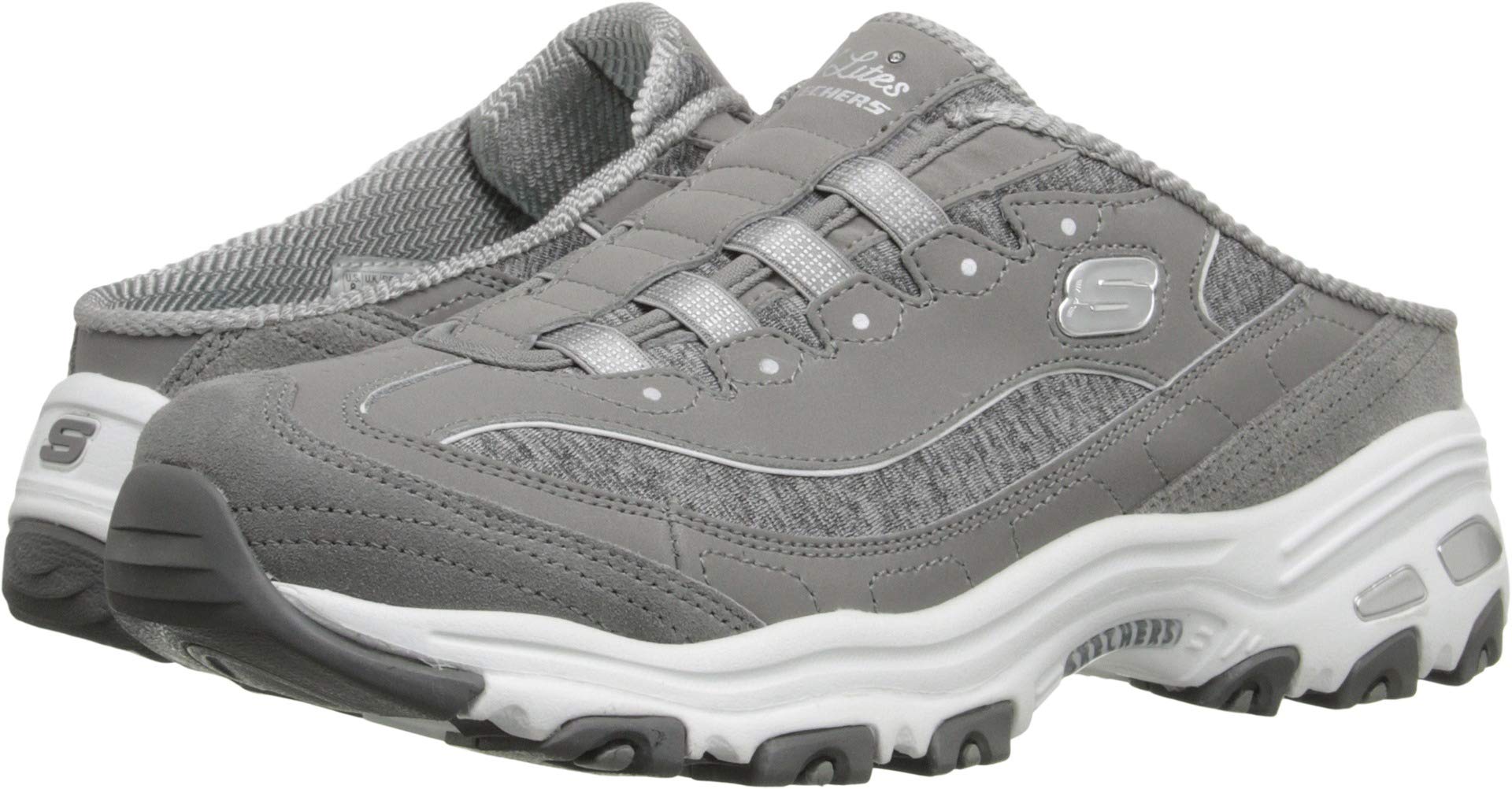 Skechers Sport Women's Resilient Fashion Sneaker, Gray/White, 9 M US