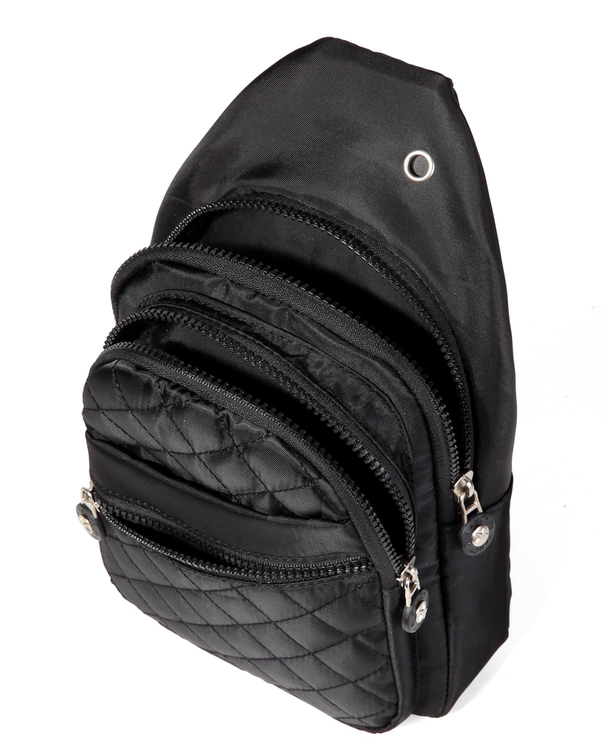 AOSTIHOT Crossbody Small Sling Backpack Sling Bag for Women, Chest Bag Daypack Crossbody for Travel Sport Running Hiking Dark Black