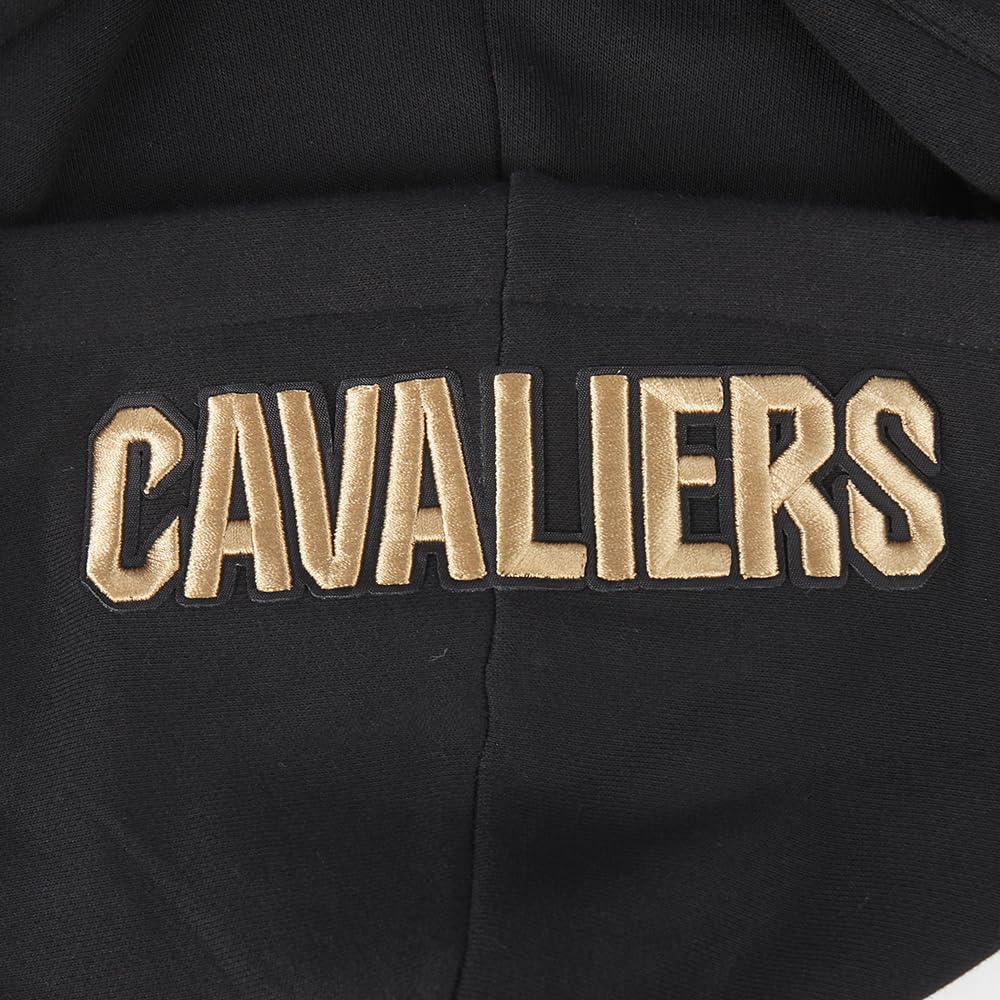 Pro Standard Womens NBA Cleveland Cavaliers Old English Cropped Pullover Hoodie Black Xl