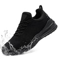 LARNMERN Men Non Slip Work Sneakers Water Resistant Food Service Zapatos Trabajo Antideslizantes Walking Shoes Waterproof Shoes Slip-on, Black 11.5