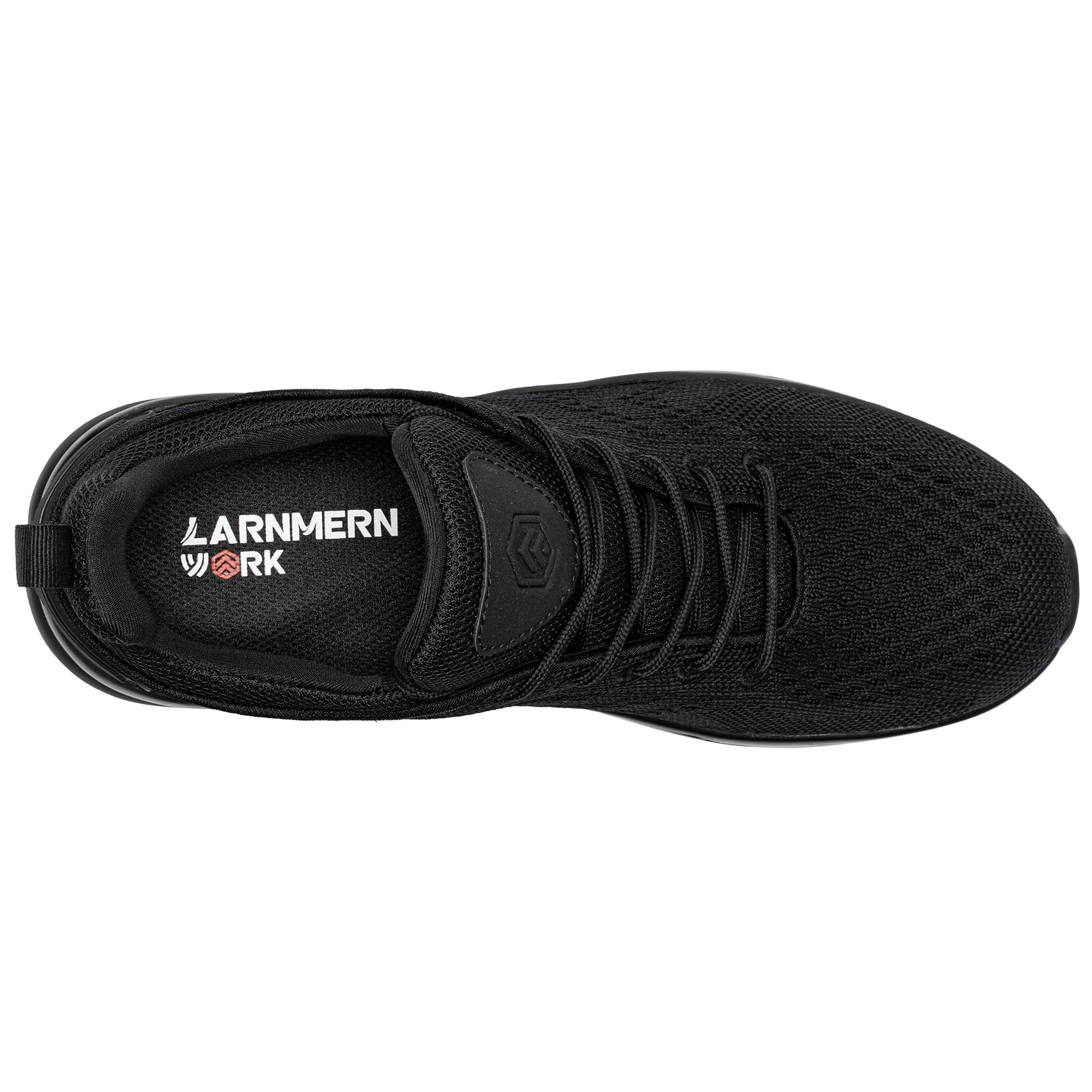 LARNMERN Men Non Slip Work Sneakers Water Resistant Food Service Zapatos Trabajo Antideslizantes Walking Shoes Waterproof Shoes Slip-on, Black 11.5