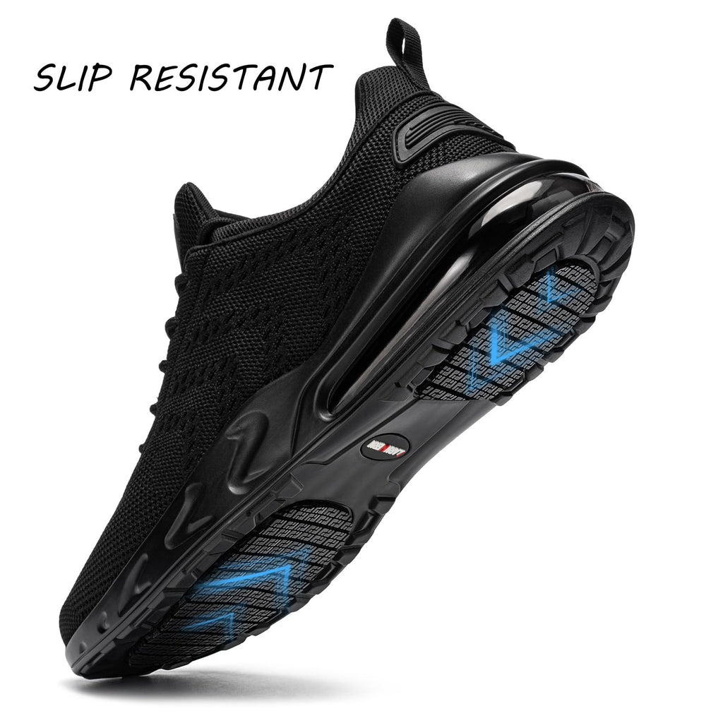LARNMERN Men Non Slip Work Sneakers Water Resistant Food Service Zapatos Trabajo Antideslizantes Walking Shoes Waterproof Shoes Slip-on, Black 11.5
