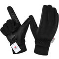 MOREOK Winter Gloves for Men/Women -10°F 3M Thinsulate Warm Touch Screen Snow Ski Bicycle Bike Gloves for Driving/Cycling/Running/Hiking-Black-XL