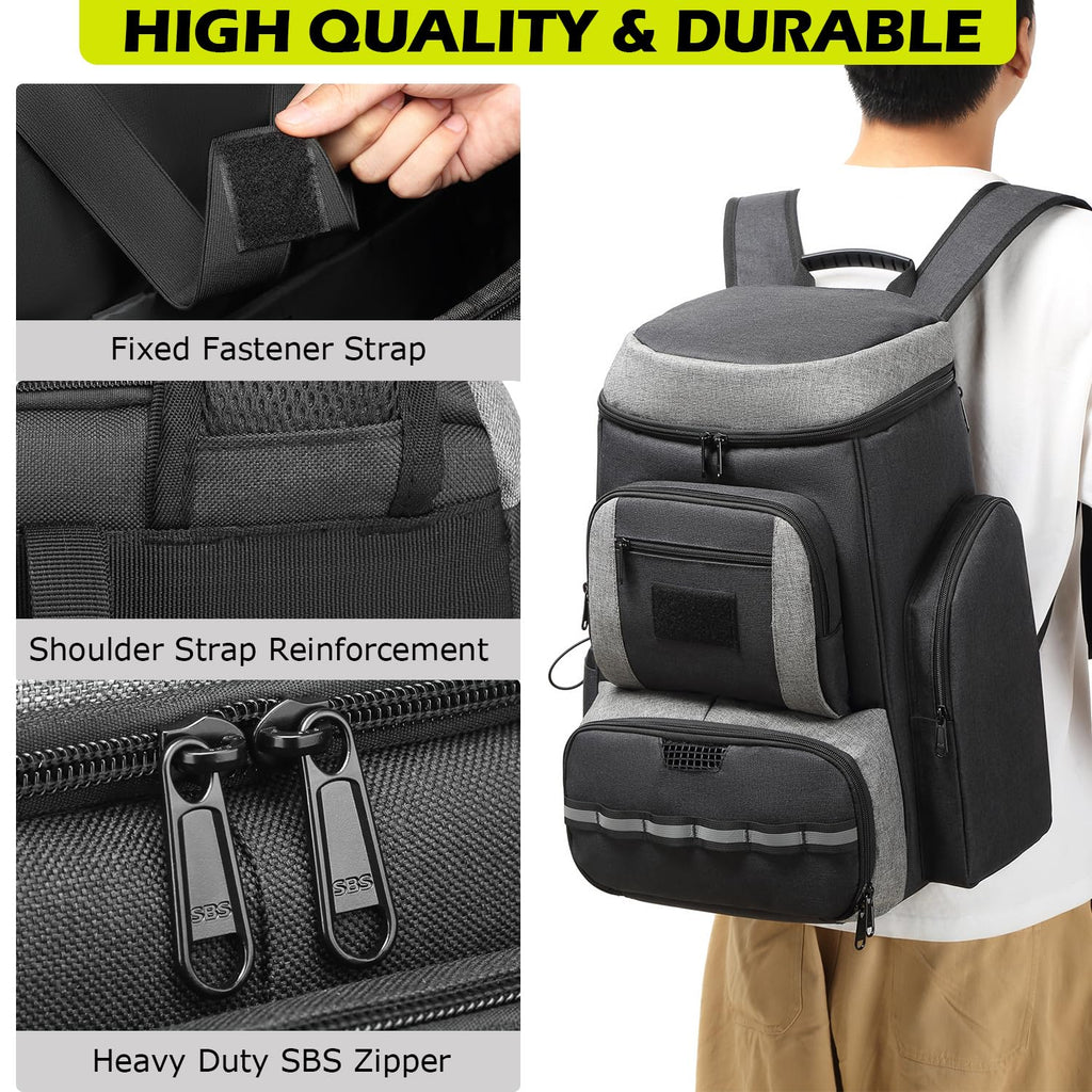 HAMBOLY Pickleball Bag for Men & Women, Large Pickleball Backpack with Shoes Compartment and Cooler, Fence Hook Design
