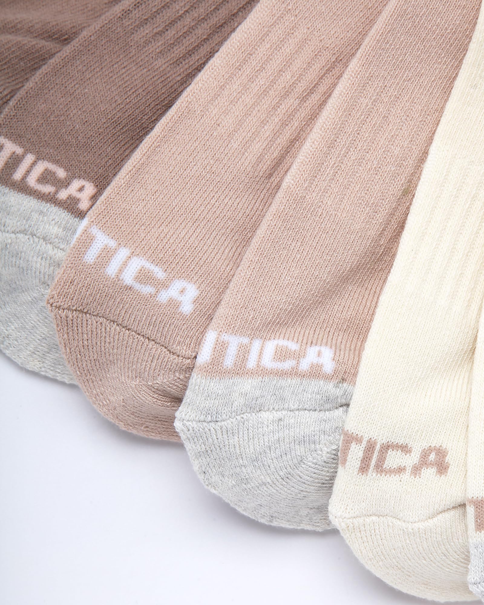 Nautica Womens Quarter Socks - 6 Pack Cushioned Moisture Wicking Athletic Socks for Women for Gym, Running, Sports (4-10), Size 4-10, Neutral Assorted