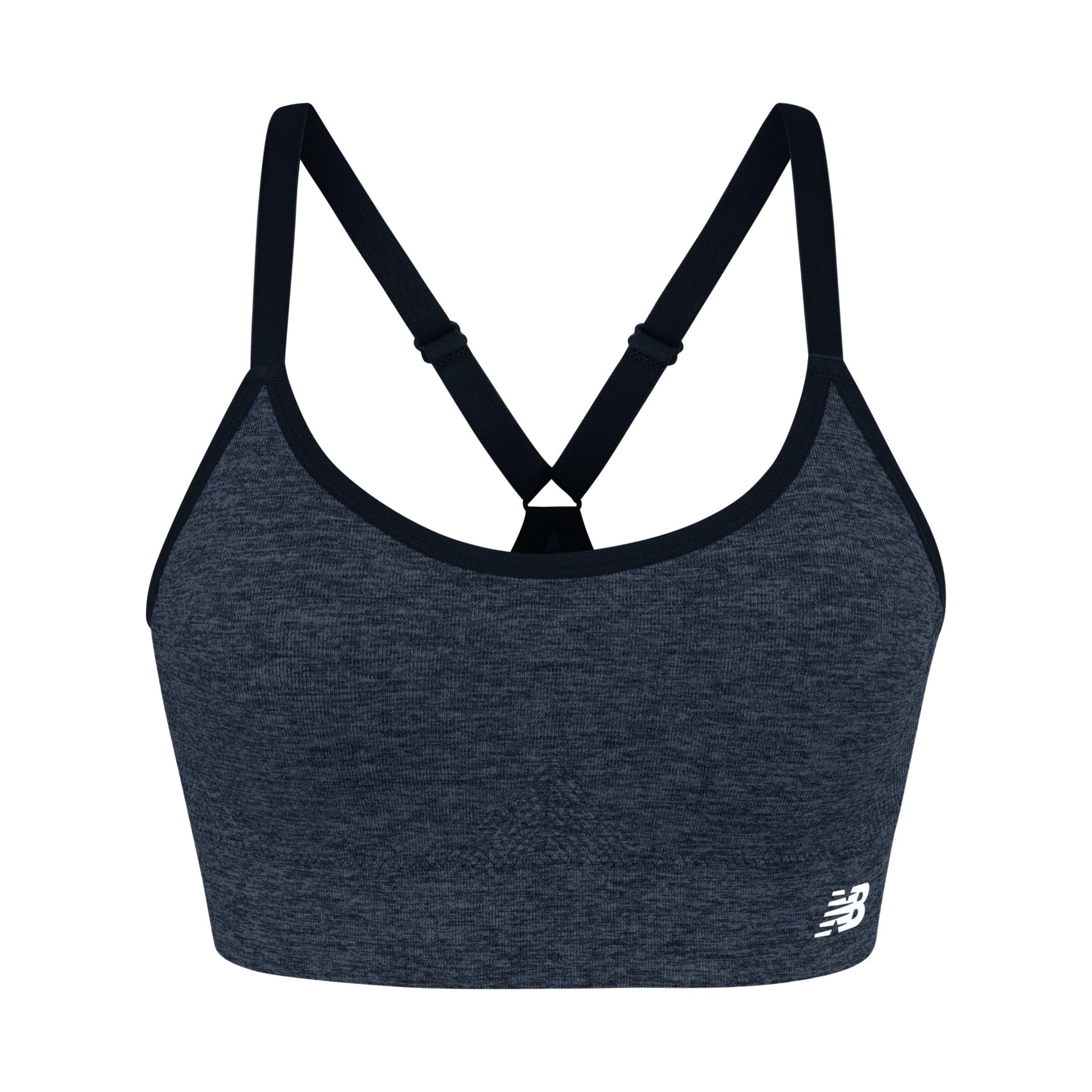 New Balance Women's Sports Bras 3 Pack, Seamless Cami Removable Pads, Medium Impact Gym Bra for Women, Multicolor Pack, L