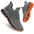 Men's Slip on Walking Running Shoes Blade Tennis Casual Fashion Sneakers Comfort Non Slip Work Sport Athletic Trainer Dark/Gray