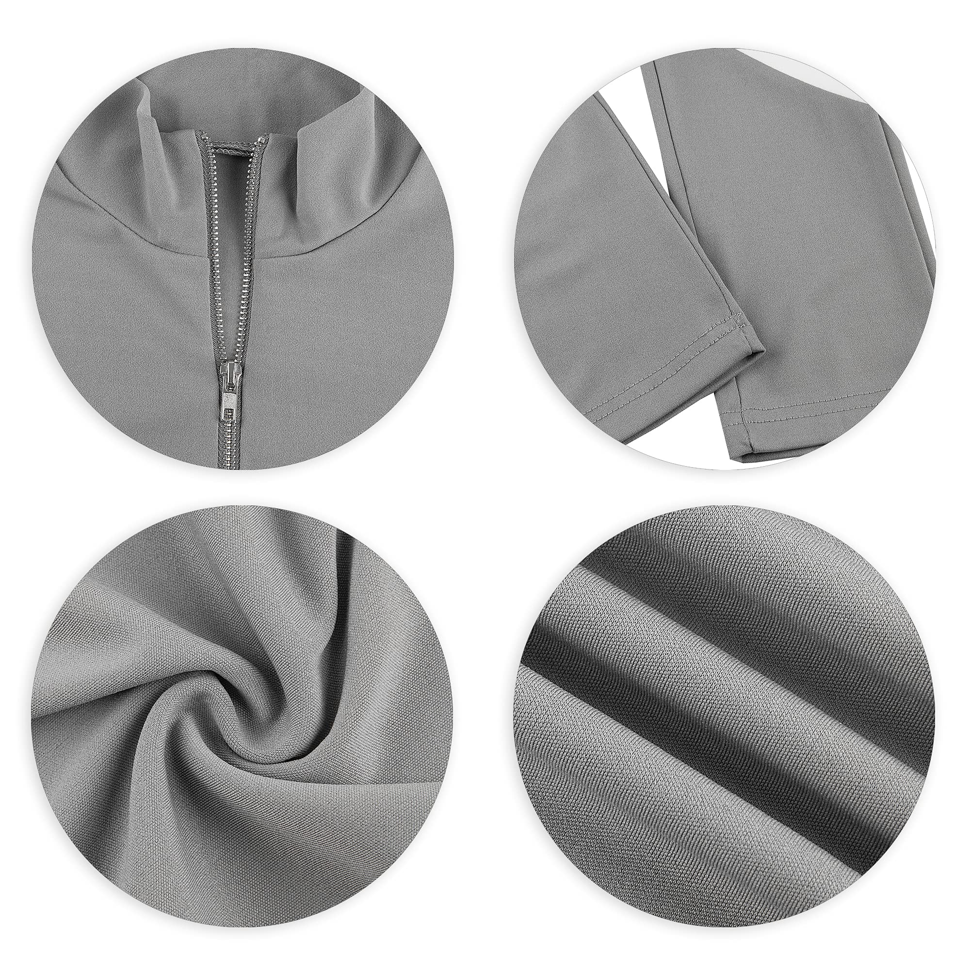 EOSIEDUR Women's Two Piece Outfits Zip Top Jacket and Elastic Waistband Pant Women Sweatsuit Tracksuit Sets, Gray L