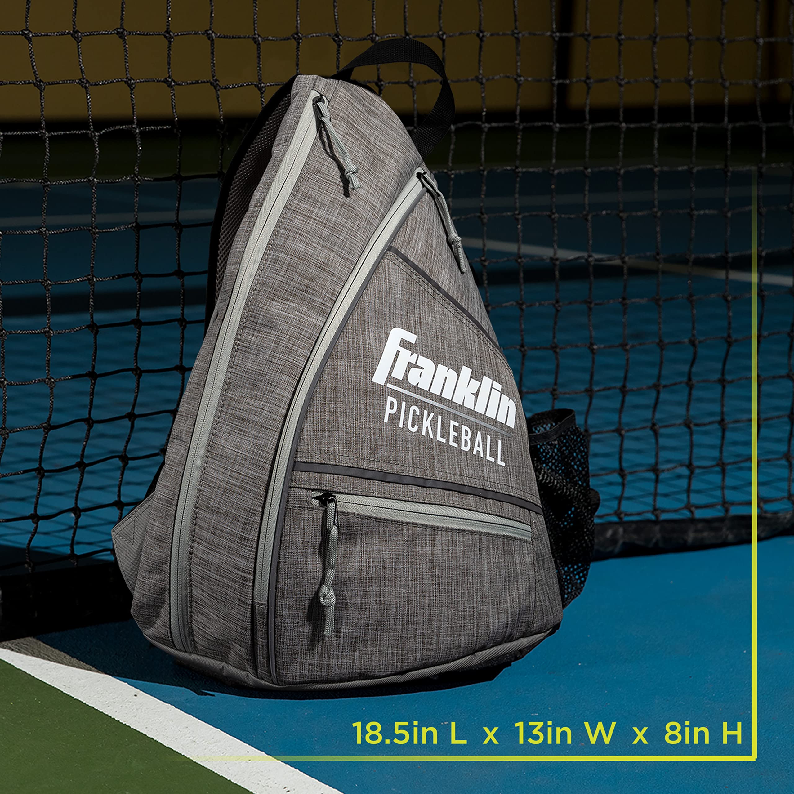 Pickleball-X Elite Performance Sling Bag - Official Bag of the US OPEN (Gray/Gray)